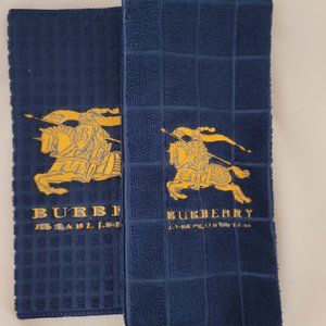 Embroidered Burberry Hand Towel and Mat Set